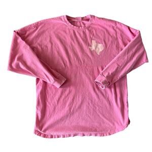 Texas Strong Long Sleeve T-Shirt Pink Size Medium